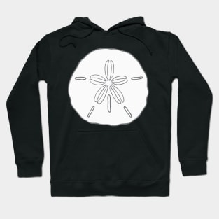 Grey Sand Dollar Beach Illustration Hoodie